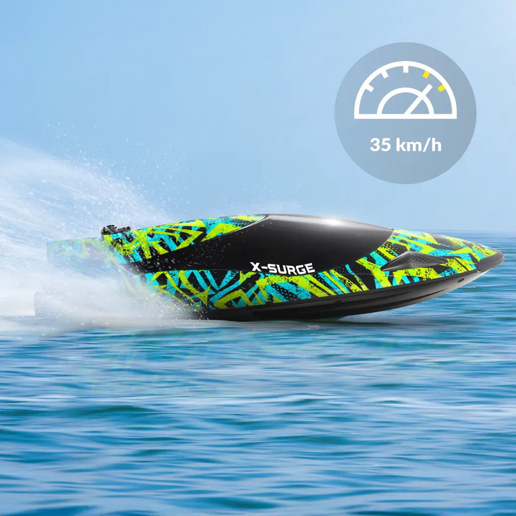 Bateau télécommandé Overmax X-Surge rapide de course pour lac - 11