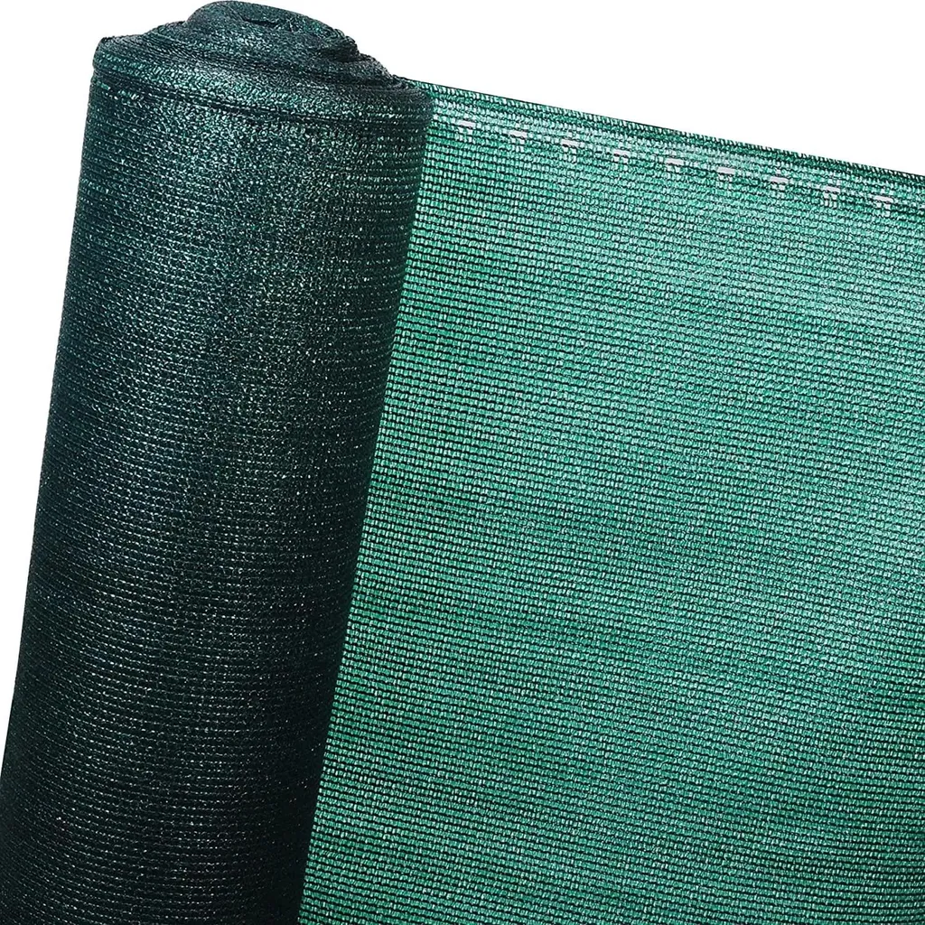 Filet brise-vue occultant 1,8x15m pour clôture avec protection anti-UV vert