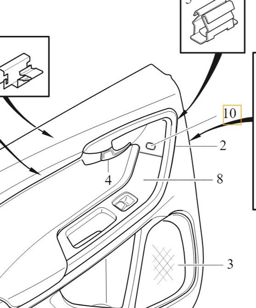 VOLVO S60 V60 rechte hintere Tür Seitenabdeckung 1284852