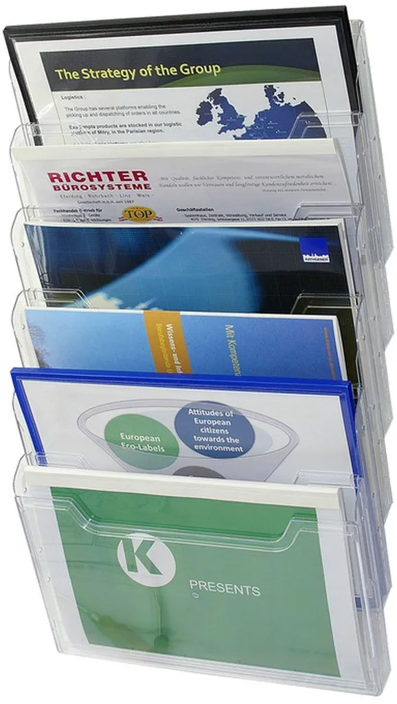 Exacompta Espositore Parete 6 Livelli A4 Orizzontale - Offerta Ufficio