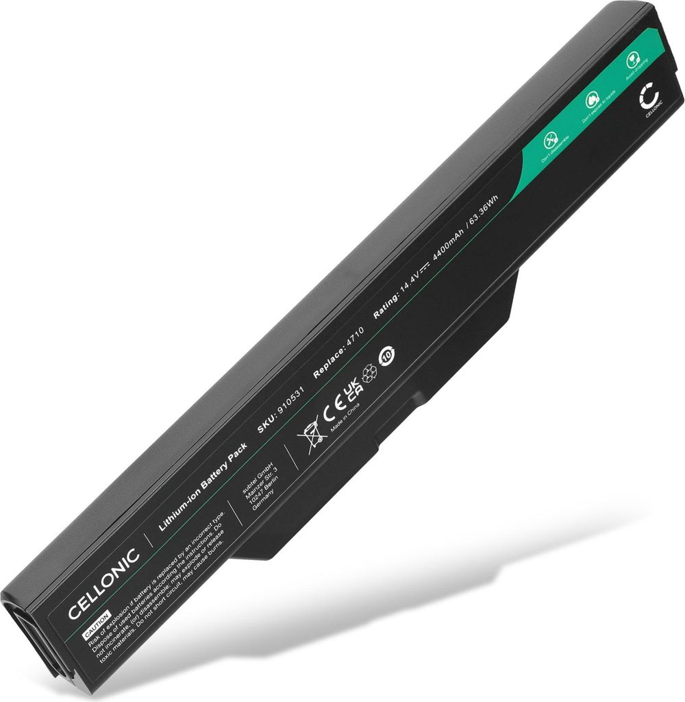 CELLONIC 1x Akku für Notebook Kompatibel mit HP ProBook 4510s, ProBook 4710s, ProBook 4720s, ZZ06 - (4400mAh, 14.4V)