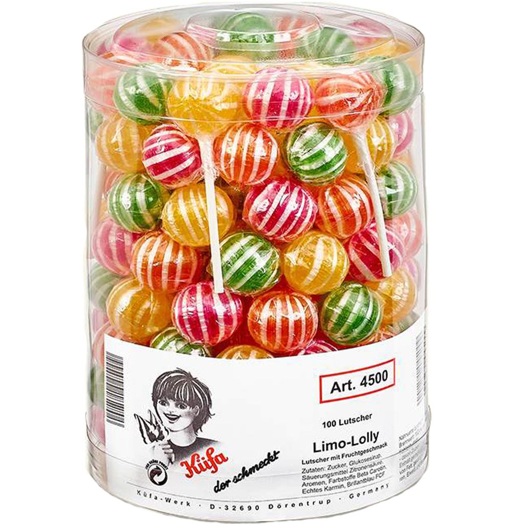 Küfa Limo Lolly ovocná príchuť jednotlivo balené 100 kusov Obrázok produktu 
