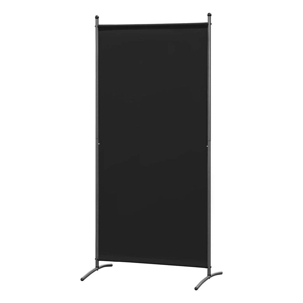 A black room divider or screen on a white background.