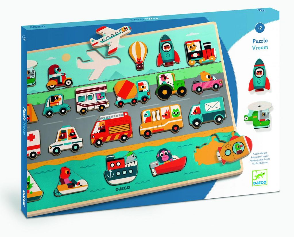 Djeco-Holzpuzzle: Vroom