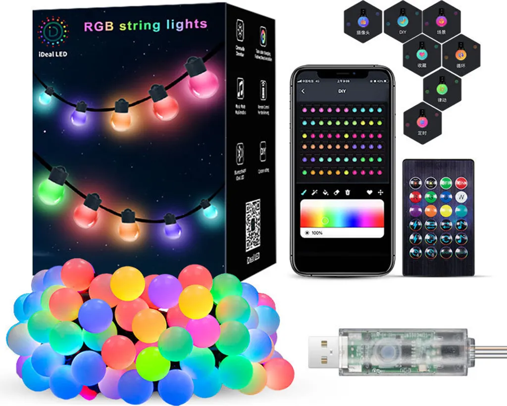 INF Catena Luminosa 10m 50 LED Smart App: Luce Magica per Esterni