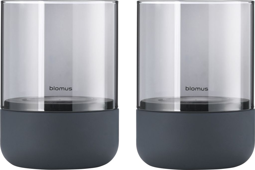 Blomus Teelichthalter Calma Steel Grey-Smoke (2-teilig) Produktbild 