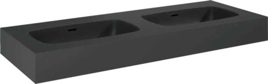 Jungborn Doppelwaschtisch DECEM 1210 x 460 mm anthrazit matt