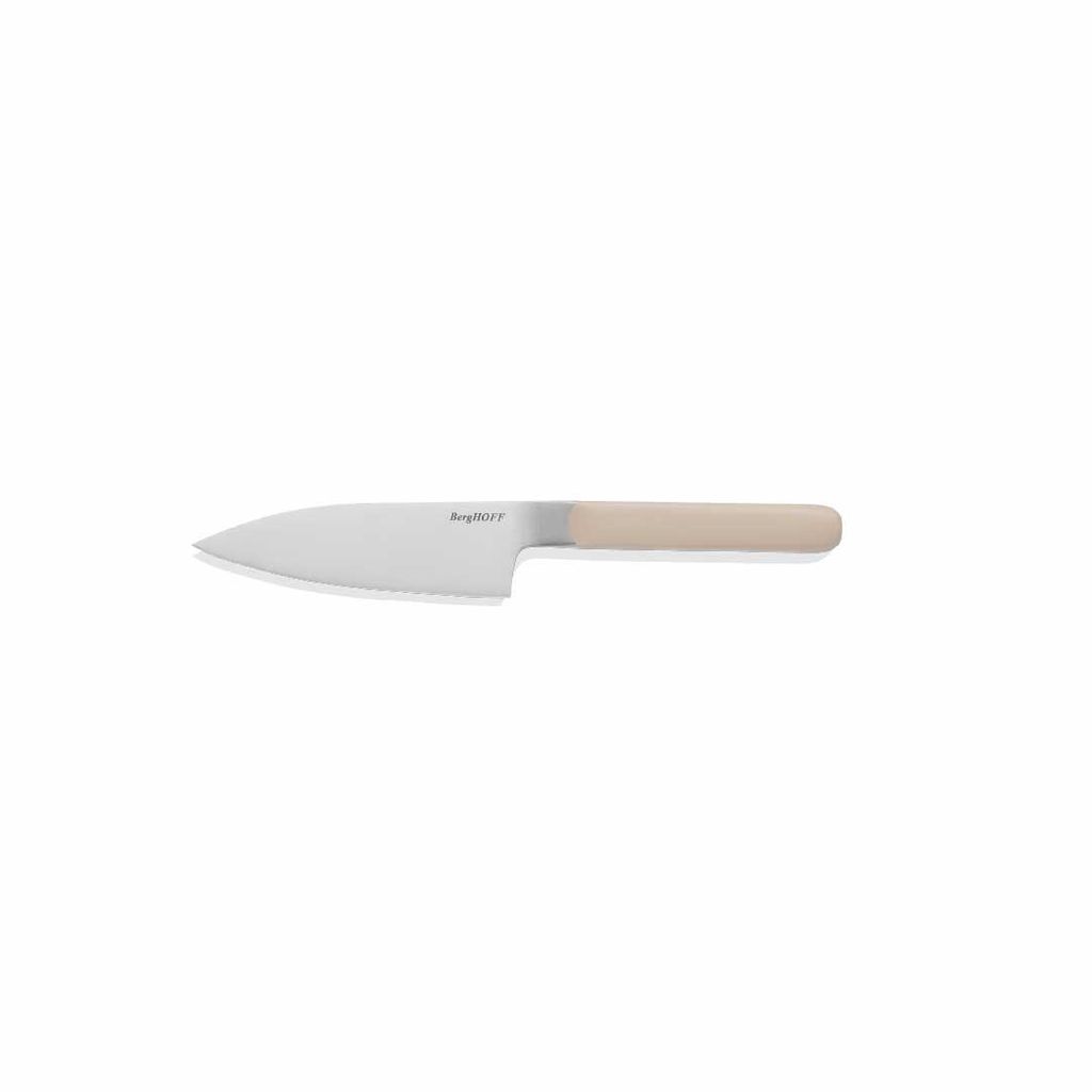 BergHOFF Home Elements Santokumesser 11,5 cm, Edelstahlklinge, für Gemüse Fisch Fleisch, Sand