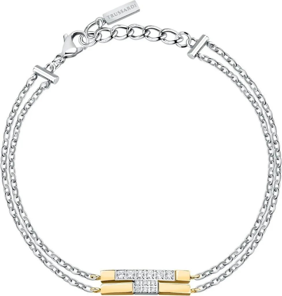 Tommy Hilfiger Bracciale TJAXC27 Donna: Acciaio Bicolore e Zirconi Eleganti