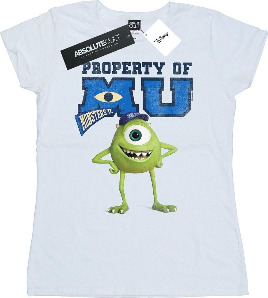 Disney - "Monsters University Property Of MU" T-Shirt für Damen BI34068 (XL) (Weiß)