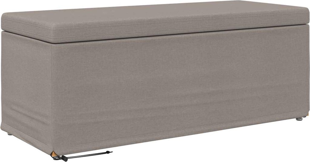 vidaXL Hocker Taupe 101 x 41 x 40 cm Stoff und Pressholz