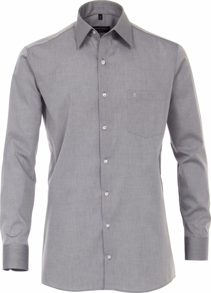 CASAMODA Herren Businesshemd 69er Langarm Kent Comfort Fit Hellgrau 49