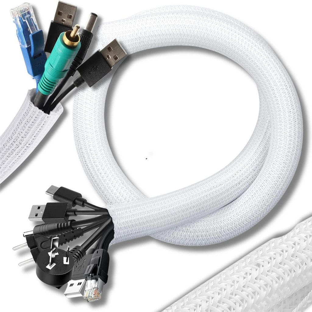 Kryt kabelu, 3 m, bílý, na kabely a vodiče, organizér Obrázek produktu 