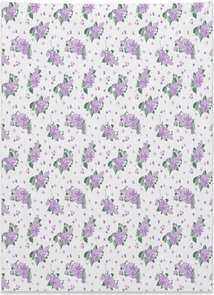 Abakuhaus Mauve Wandteppich, Blüten der Natur Romantisch aus Weiches Mikrofaser Stoff Kein Verblassen Klare Farben Waschbar, 110 x 150 cm, Lavende...