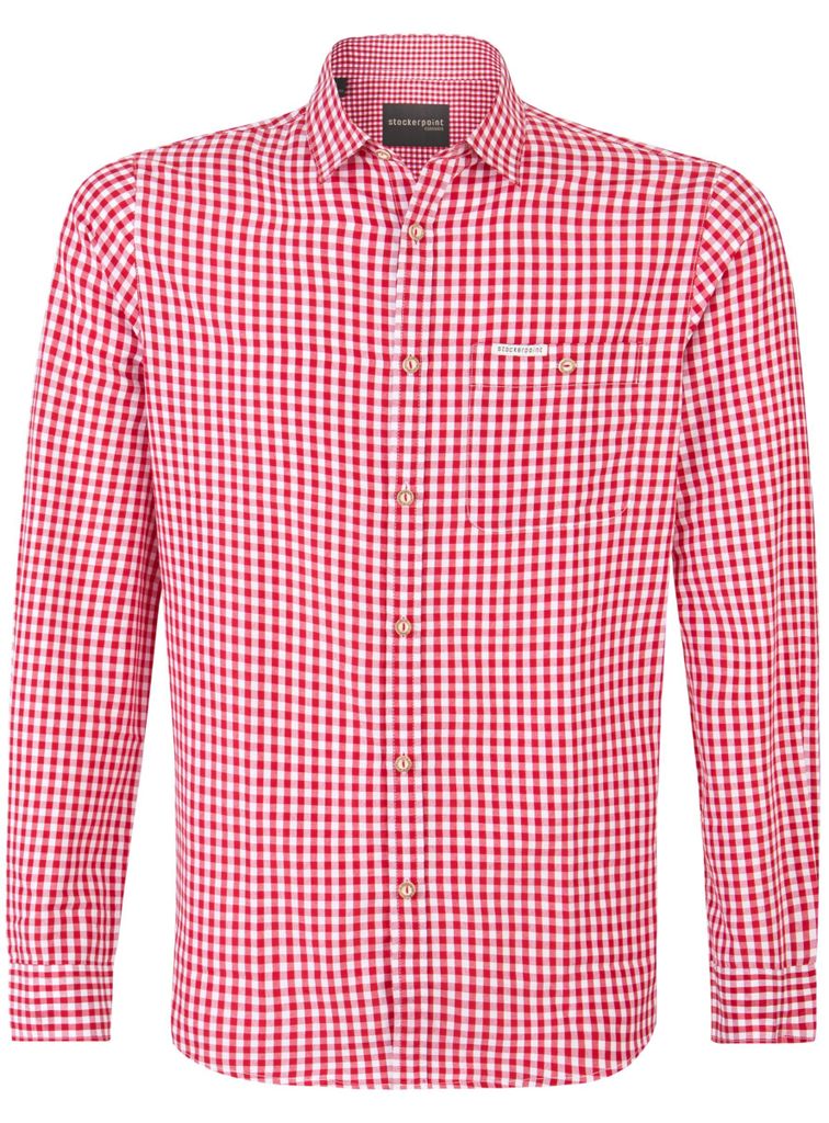 Trachtenhemd met lange mouwen CAMPOS3, rood, merk Productafbeelding 