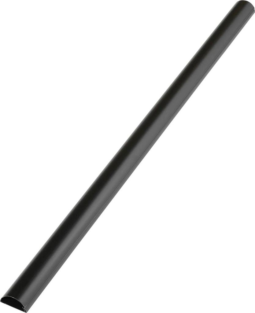 D-Line Hochwertiger Kabelkanal Maxi, 50x25 mm, D-Profil, Überstreichbar, UV-beständig, IP65, Schwarz, 1 m