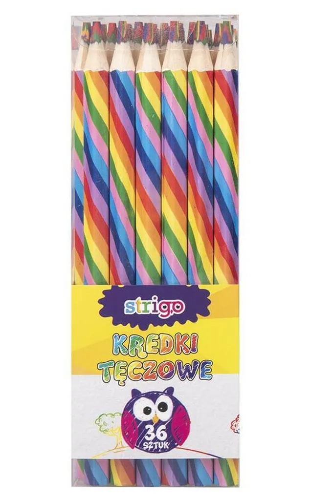 Crayons multicolores arc-en-ciel pour coloriage créatif STRIGO 36pcs