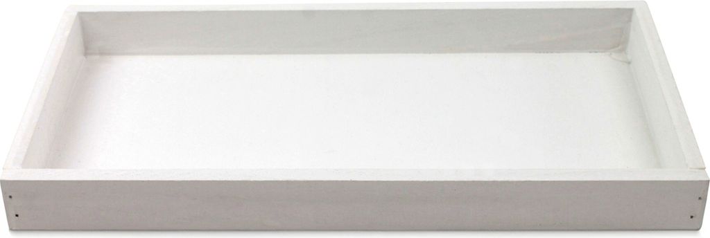 Holz Servier-Tablett rechteckig weiß 40 x 16 cm als Produktbild 