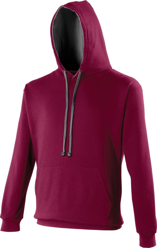 Awdis Kapuzenpullover / Kapuzen-Sweatshirt RW165 (2XL) (Burgunder/Graphit)