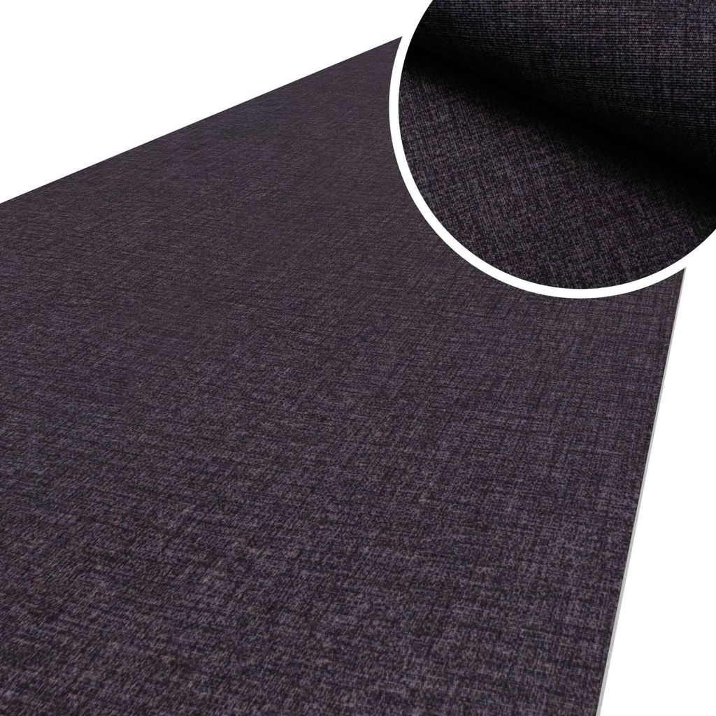 Küchenläufer Flurteppich Läufer Küche Textil TAREK Anthrazit Leinenoptik Robust Breite 67cm Länge 180cm