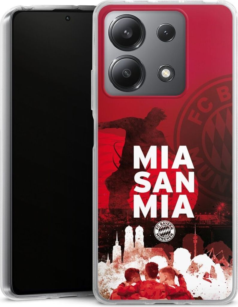DeinDesign Handyhülle für Xiaomi Redmi Note 13 5G Silikon Hülle Case Smartphone Schutzhülle FC Bayern München FCB Mia San Mia