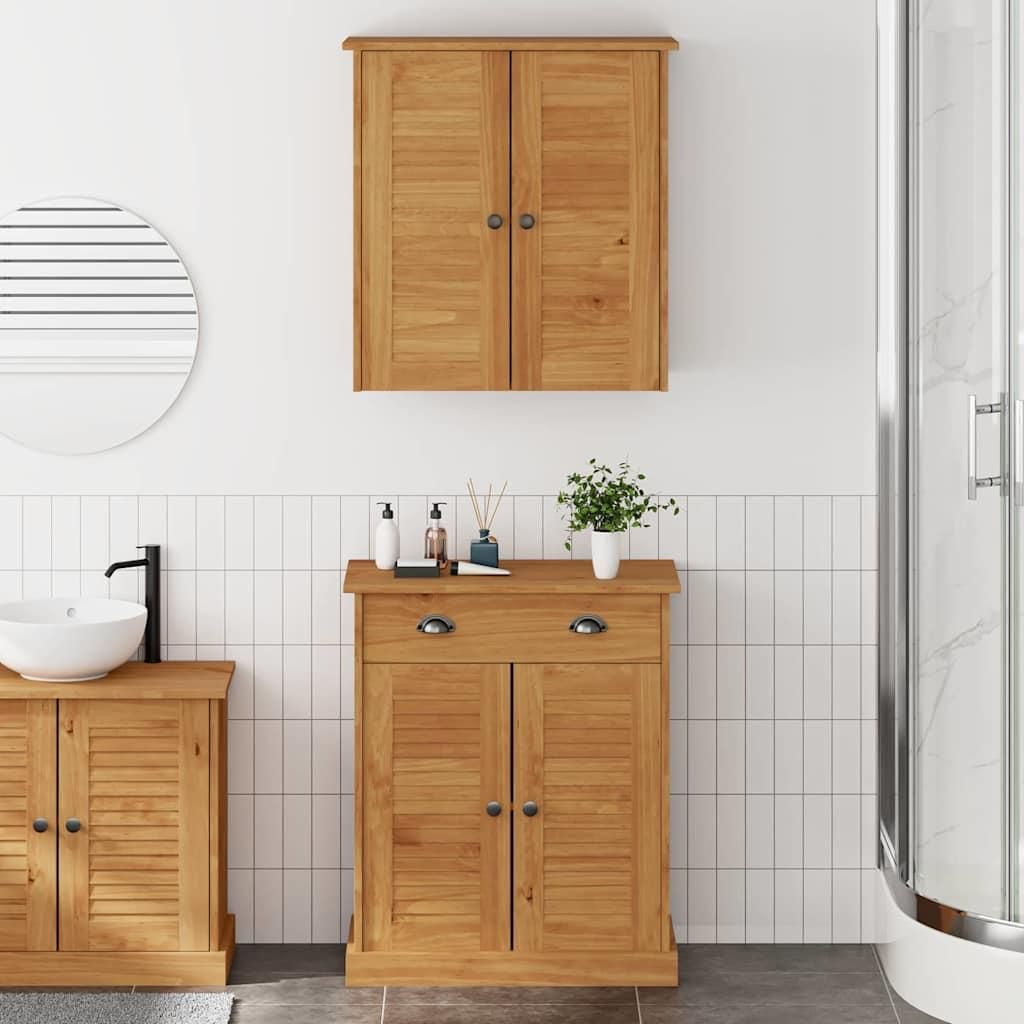Maison Exclusive - Badezimmermöbel-Set mit Regal VIGO 2 pcs Braun und Honigbraun