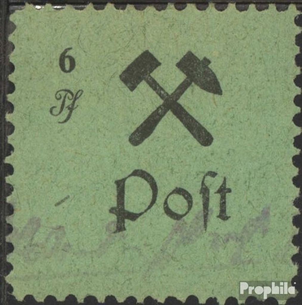Briefmarken Großräschen 1945 Mi 16A II gestempelt Schlägel und Eisen