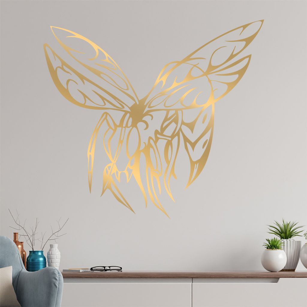 Killer Vespe Wandtattoo in 6 Größen - Wandaufkleber Wall Sticker - Dekoration, Küche, Wohnzimmer, Schlafzimmer, Badezimmer