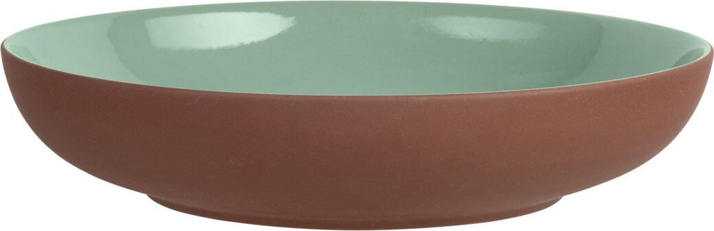 Maxwell & Williams SIENNA Schüssel Flach, Suppenschüssel, Pastateller, Keramik, Grün, Ø 22 x 4.5 cm, LM0010
