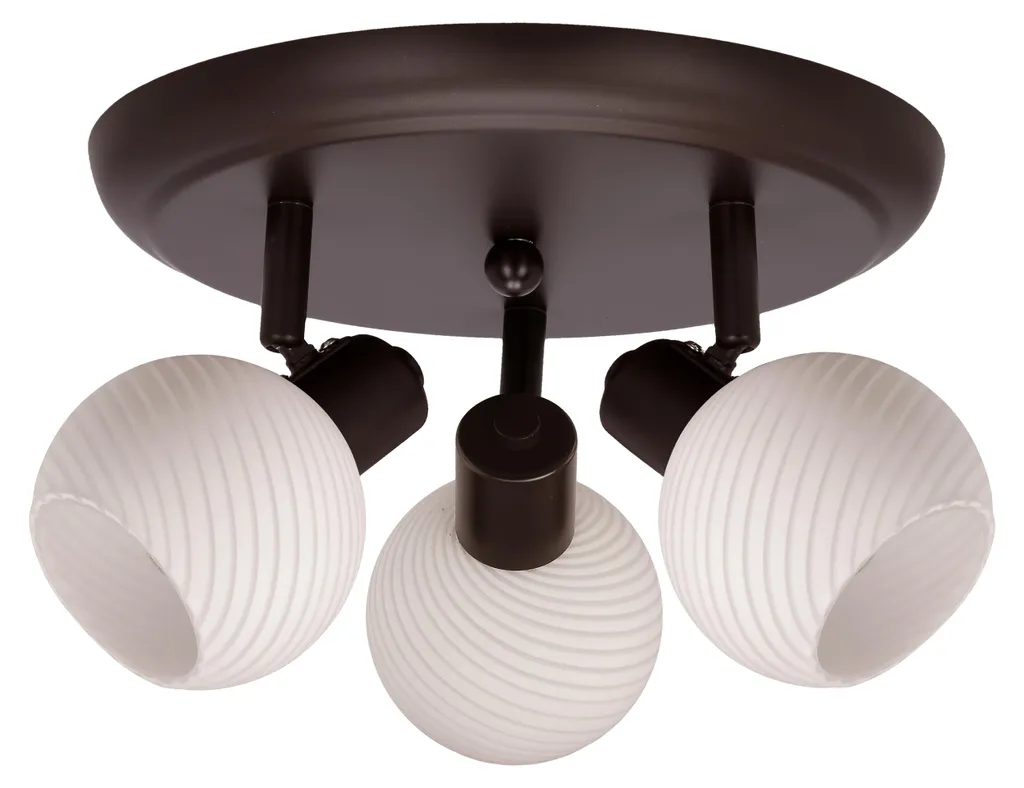Plafonnier Candellux 3xE14 Grano avec abat-jours blancs métal 17x35x35cm