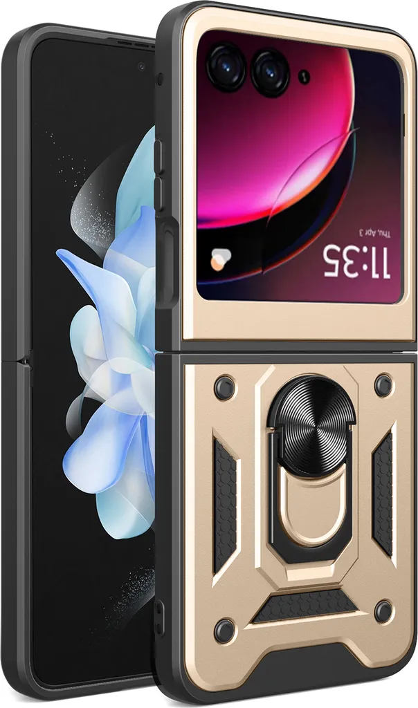 Cover Sicura Motorola Razr 40 Ultra Oro: Ideale per Famiglie e Uso Quotidiano