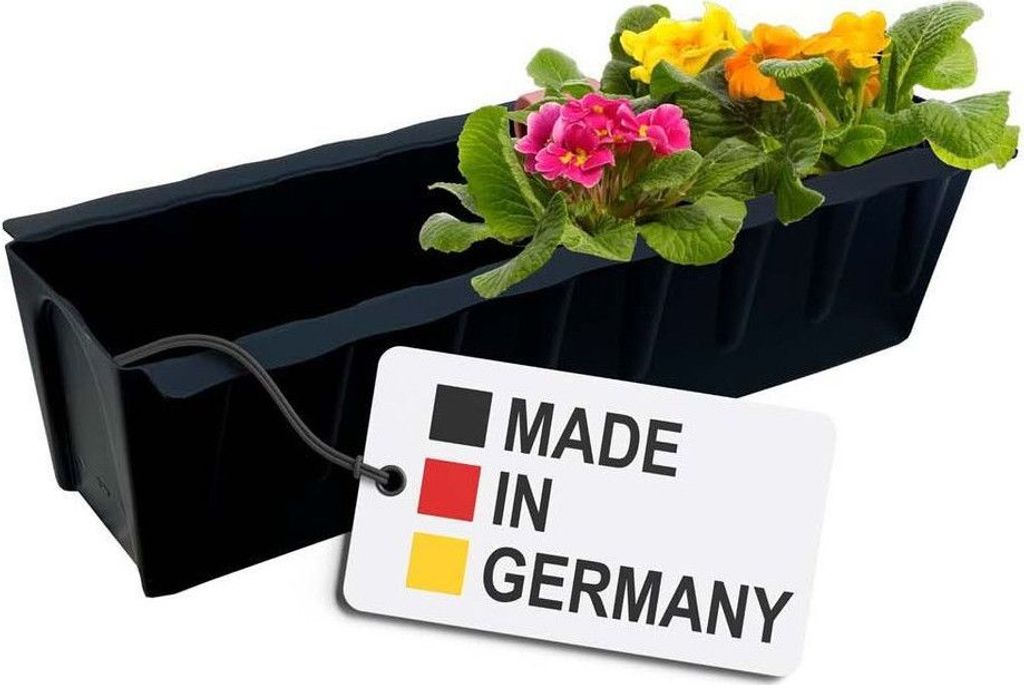 BURI Euro-Paletten Blumenkasten | 37,3cm Schwarz | Produktbild 