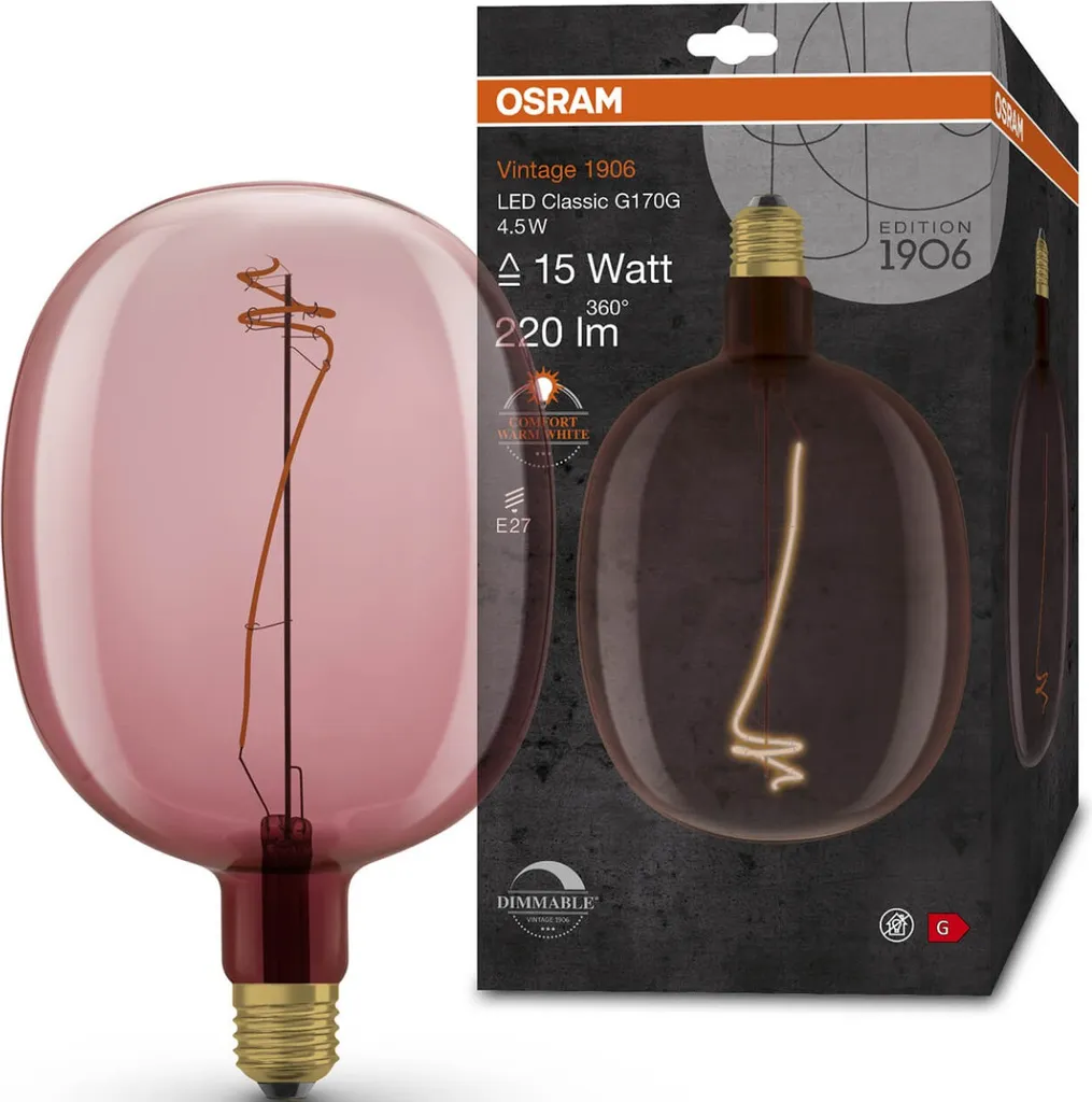 Ampoule Filament LED E27 Idéale Suspension Vintage Osram 1906