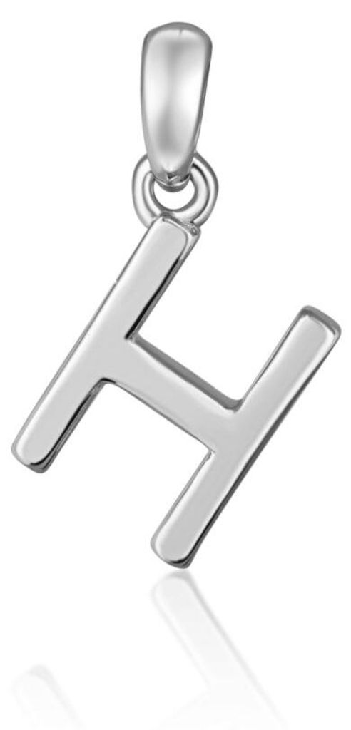 Minimalist silver letter "H" pendant SVLP0948XH2000H