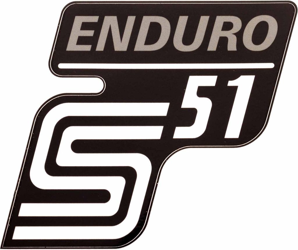 Klebefolie Seitendeckel "S51 ENDURO" - Silber
