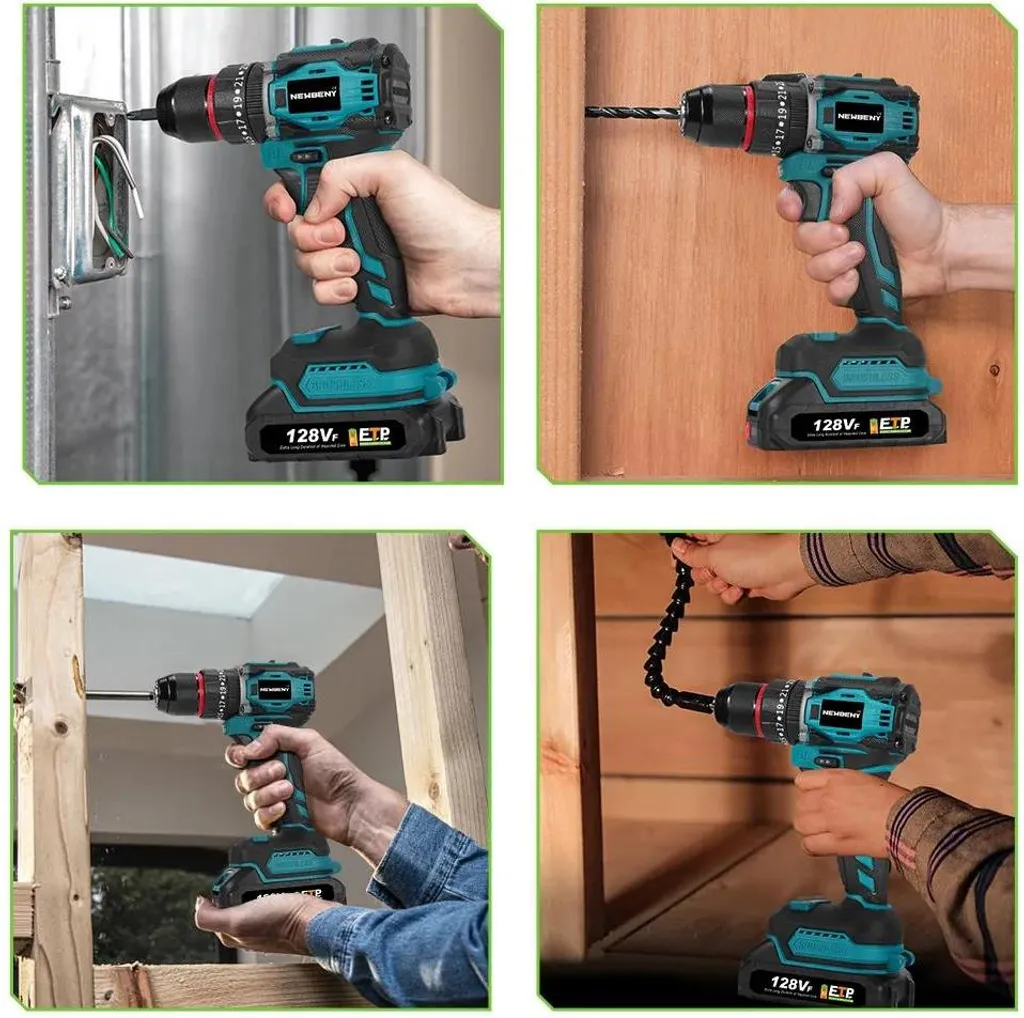 Perceuse à percussion sans fil 80 Nm pour percer facilement les murs durs - 6