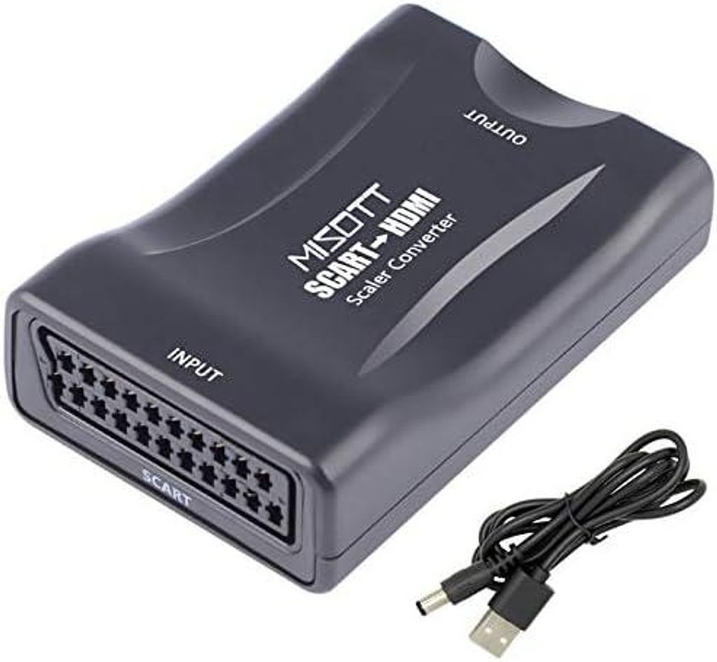 Scart auf HDMI Konverter Adapter, Scart zu HDMI Konverter, Scart to HDMI Adapter Converter, Scart Eingang HDMI Ausgang Konverter