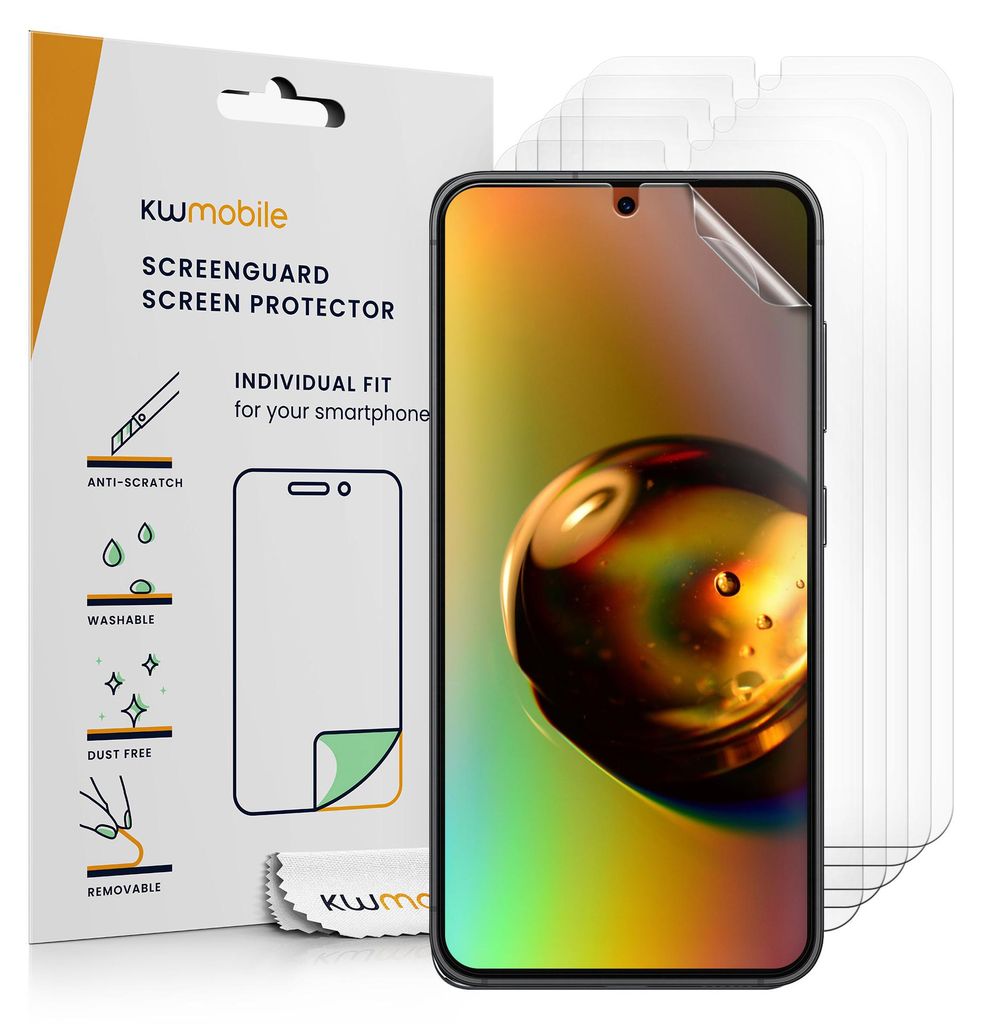 kwmobile 6x Displayschutzfolie kompatibel mit Samsung Galaxy S24 Plus Folie - klare Schutzfolien Set in transparent