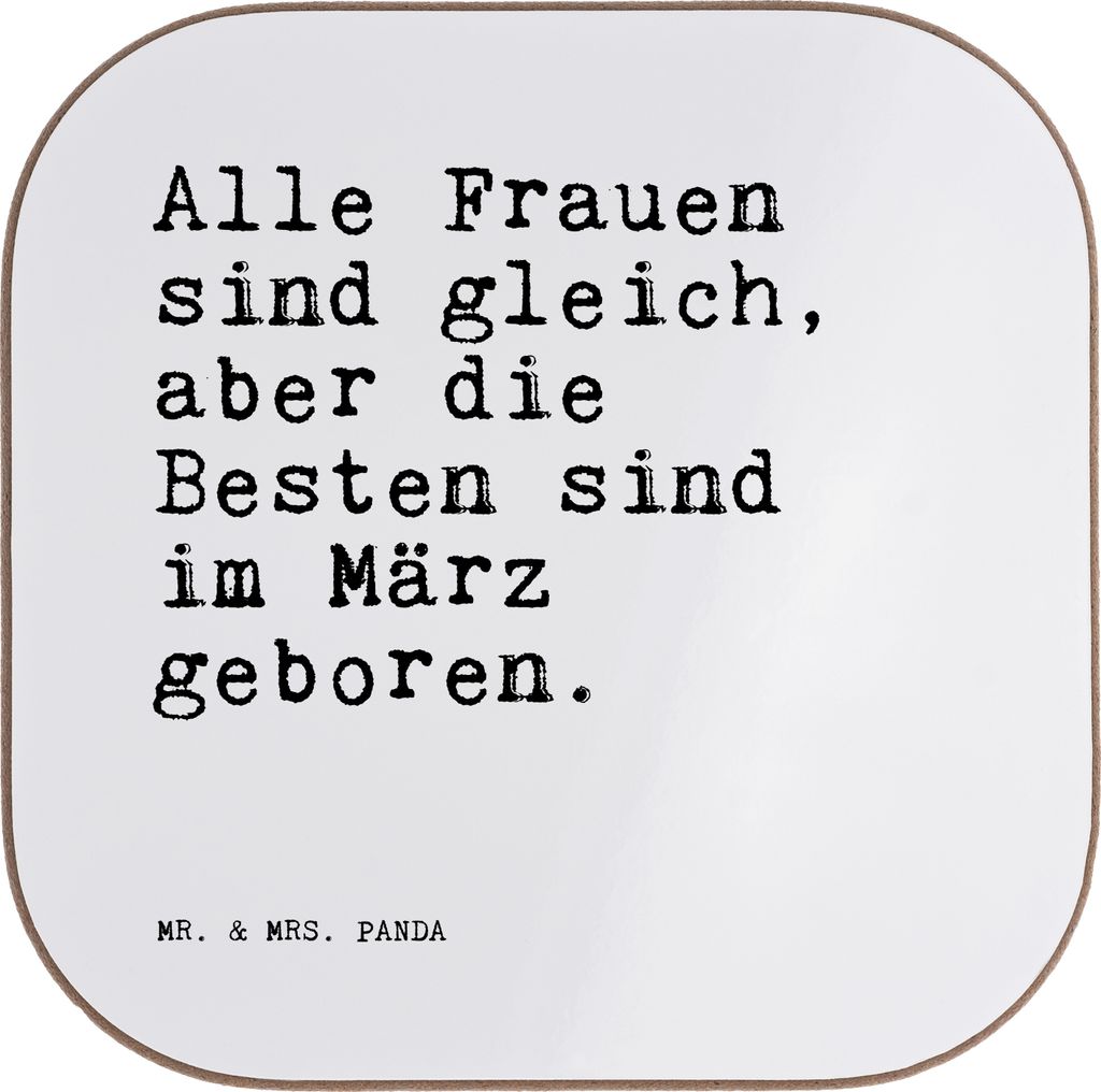 Mr. & Mrs. Panda Untersetzer Glas Alle Frauen sind Produktbild 