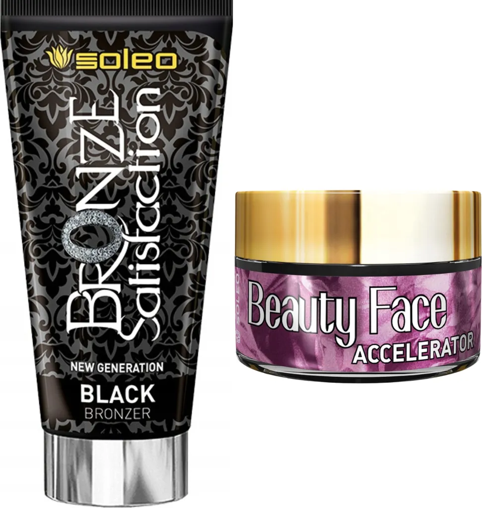 Soleo Soddisfazione del bronzer nero + barattolo del viso di bellezza - 1