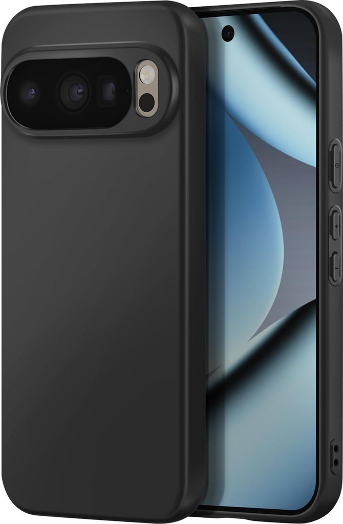 Avizar, Hülle Pixel 10 Pro Soft-Touch mit verstärkten Kamerarändern, Schwarz
