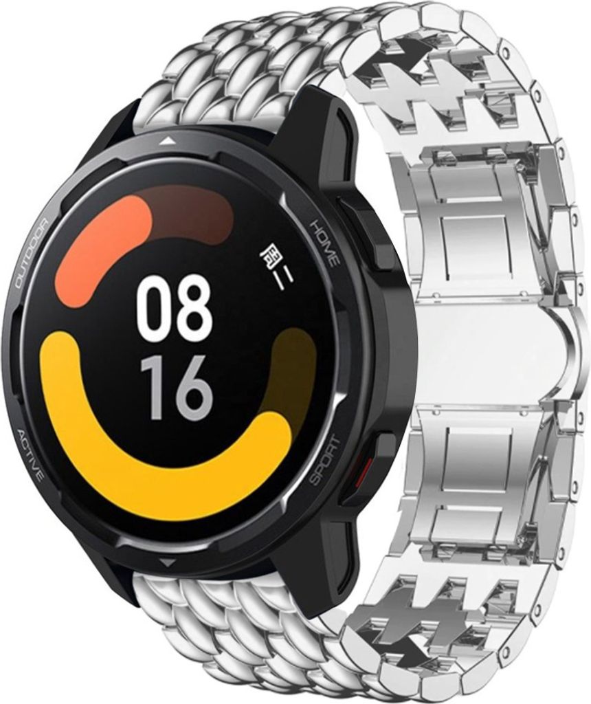 Strap-it Xiaomi Watch S1 Stahl Drachenarmband (Silber)