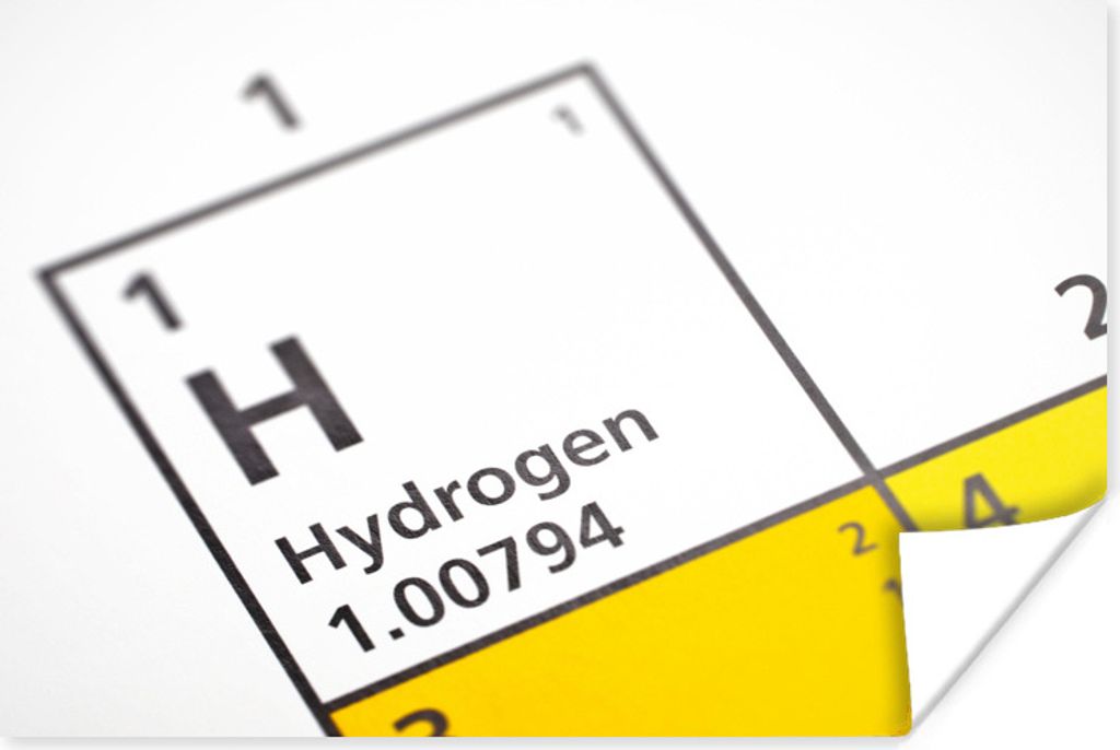 MuchoWow Poster Wasserstoff im Periodensystem 160x120 cm - Foto Plakat