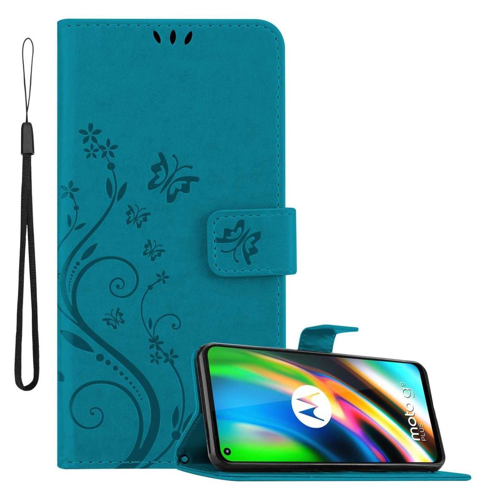 Kryt Cadorabo pre Motorola MOTO G9 PLUS vo FLORAL BLUE Obrázok produktu 