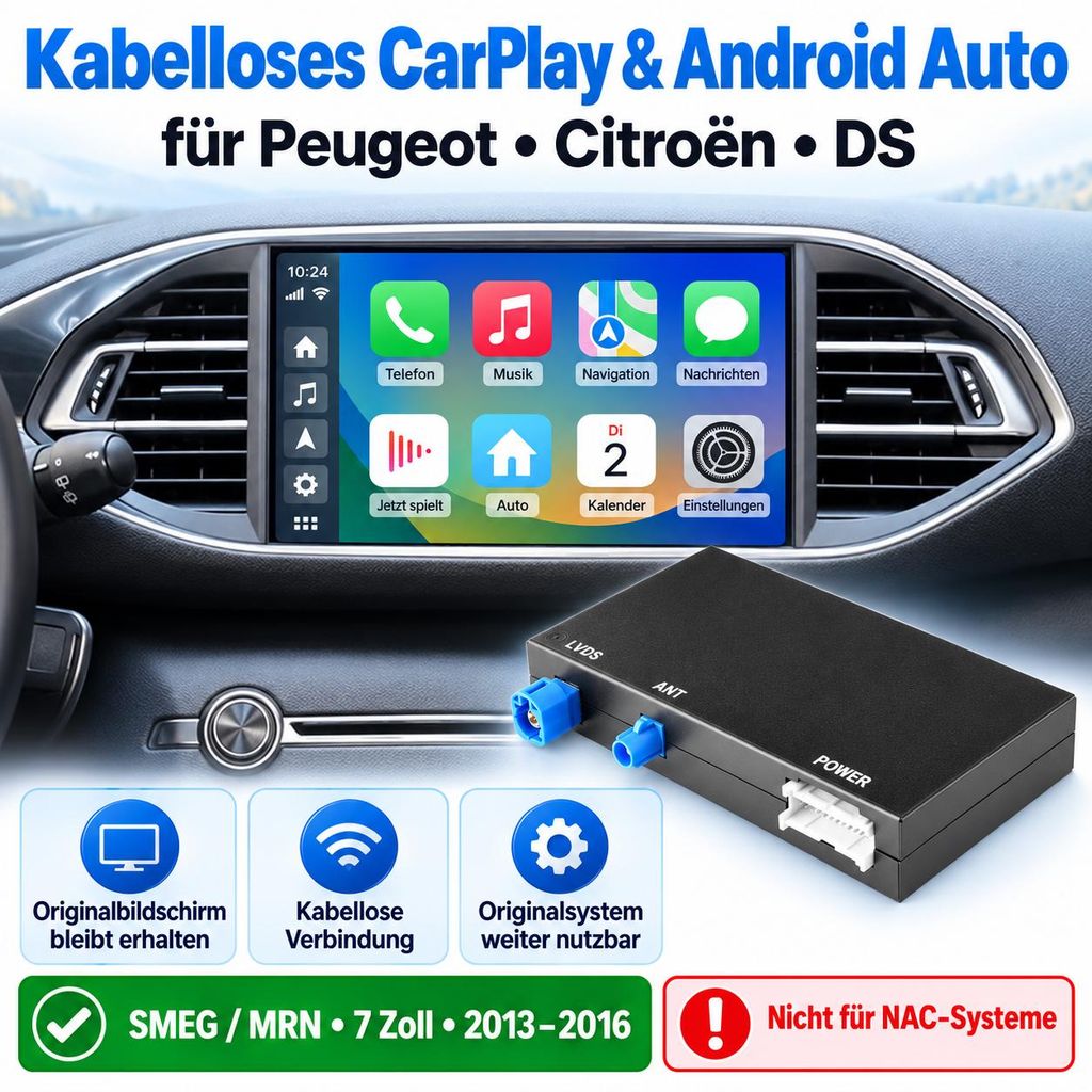 Bezdrôtové rozhranie CarPlay a Android Auto pre modely Obrázok produktu  Obrázok generovaný UI