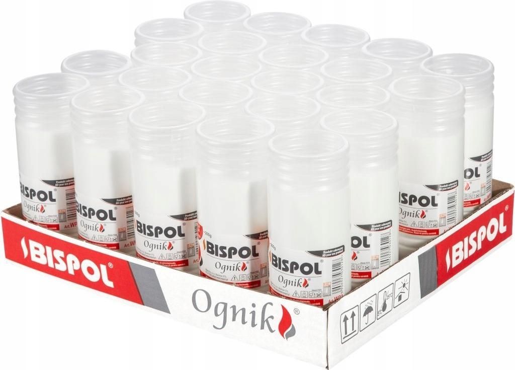 Wkłady do zniczy parafinowe BISPOL WP3 72H 24szt. Zdjęcie produktu 