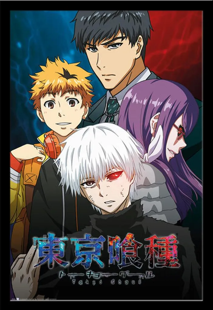Décoration Murale Tokyo Ghoul avec cadre pour Chambre Gamer et Bureau