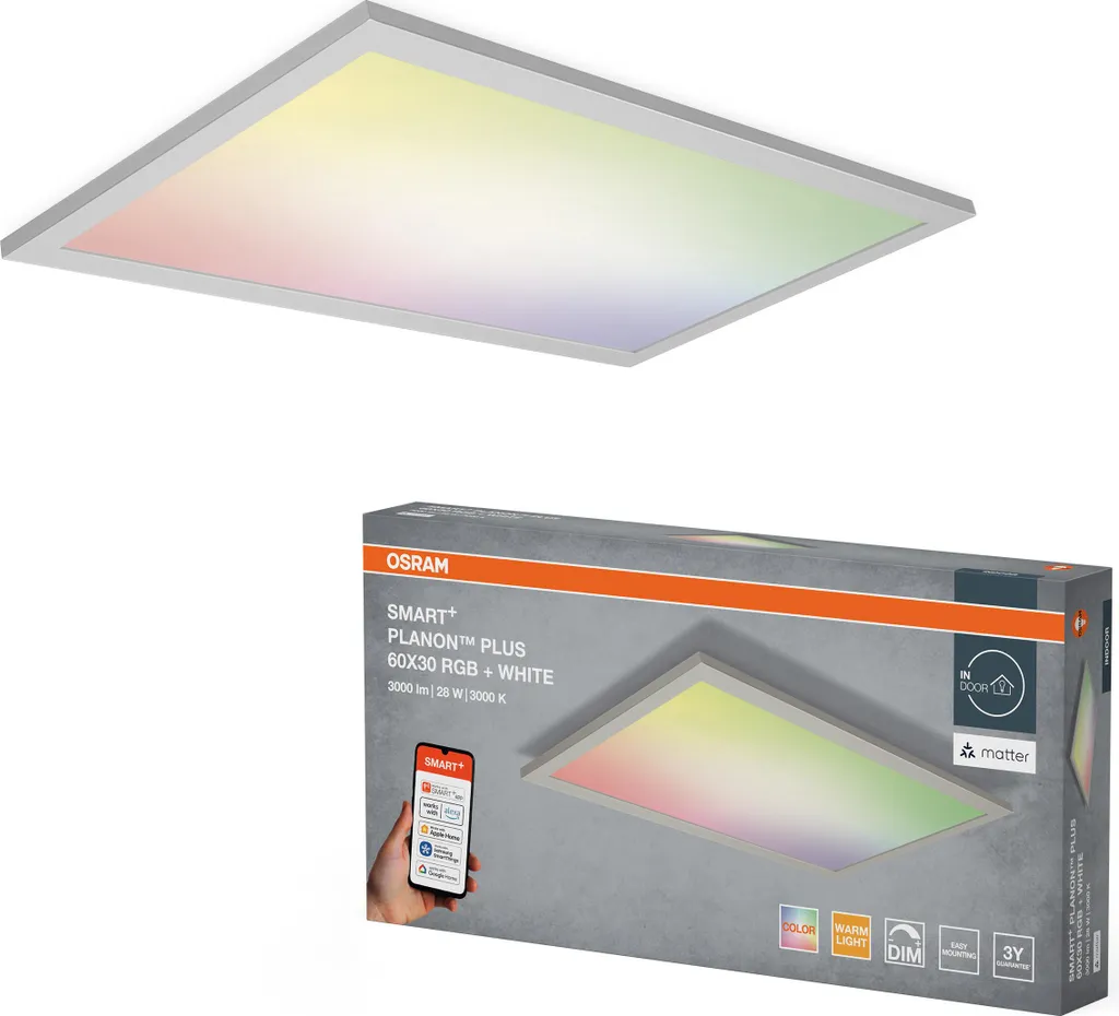Éclairage Connecté Osram Planon Plus Matter pour Salon et Bureau Blanc - 4