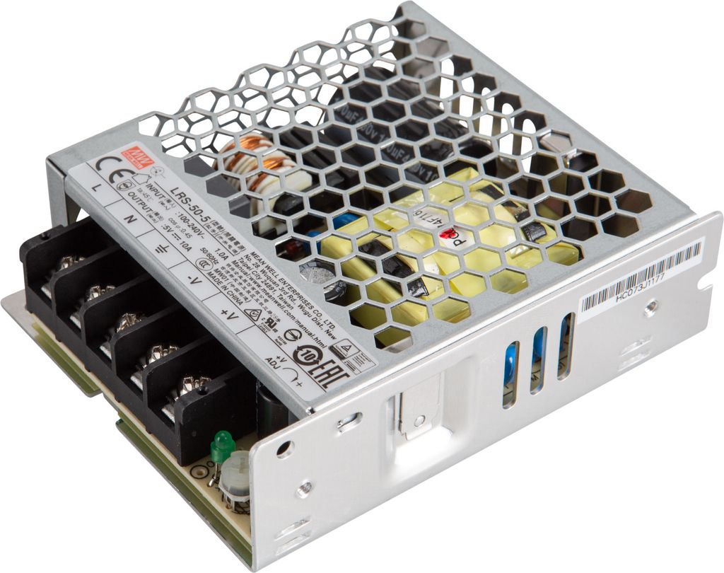 Mean Well LRS-50-5 Schaltnetzteil case 5V/DC/0-10/ 50W