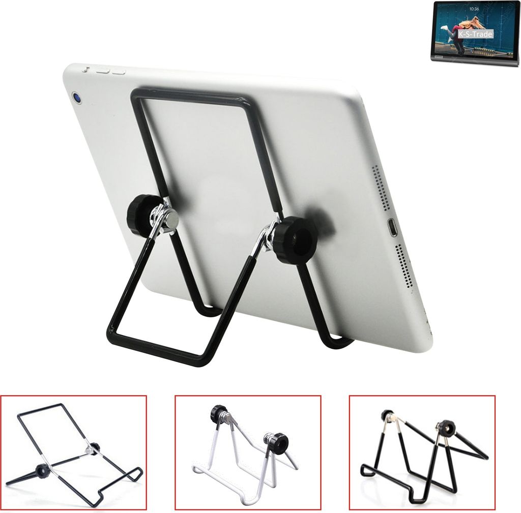 K-S-Trade Tablet-Ständer Tablet-Halterung Tablet-Aufsteller kompatibel mit Lenovo Yoga Smart Tab Wi-Fi faltbarer Tischständer Tablet Halterung